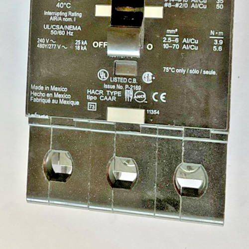 SQUARE D EDB34060 CIRCUIT BREAKER 60A 480/277V