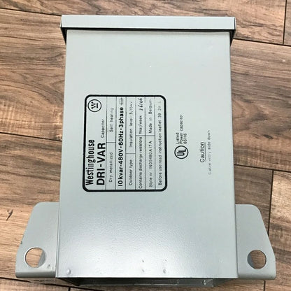 WESTINGHOUSE DRI-VAR CAPACITOR IN05480A17A 10KVAR 480V 60HZ 3 PHASE OUTDOOR