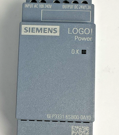 SIEMENS 6EP3331-6SB00-0AY0 POWER SUPPLY 24VDC 1.3A 240VAC
