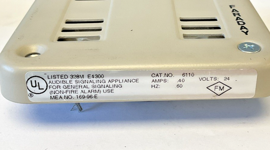 FARADAY 6114B-0-15-24-60 SURFACE HORN GRAY 24VAC