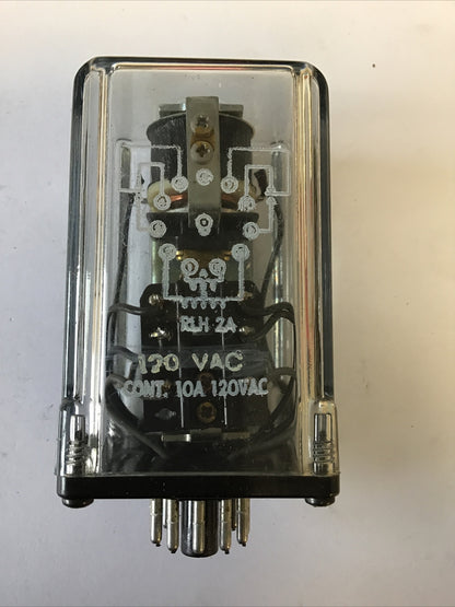 G. GENERAL ELECTRO RLH2A RELAY 120VAC 10A