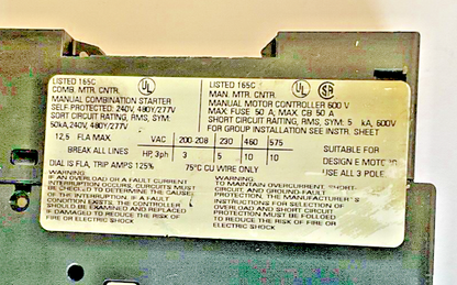 SIEMENS 3RV1021-0KA10,3RV1021-1KA10 MOTOR CONTROL 600V****LOTOF2***