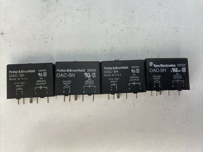 POTTER & BRUMFIELD / TYCO OAC-5H I/O MODULE OUTPUT 5A 280VAC INPUT (LOT OF 4)