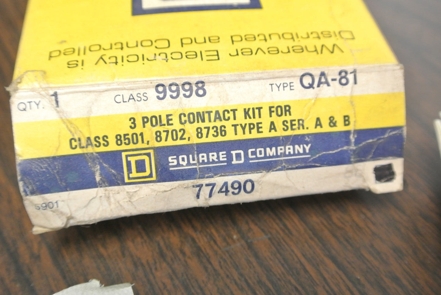 SQUARE D 9998 QA-81 CONTACT KIT / for CLASS 8501, 8702, 8736 / NEW SURPLUS