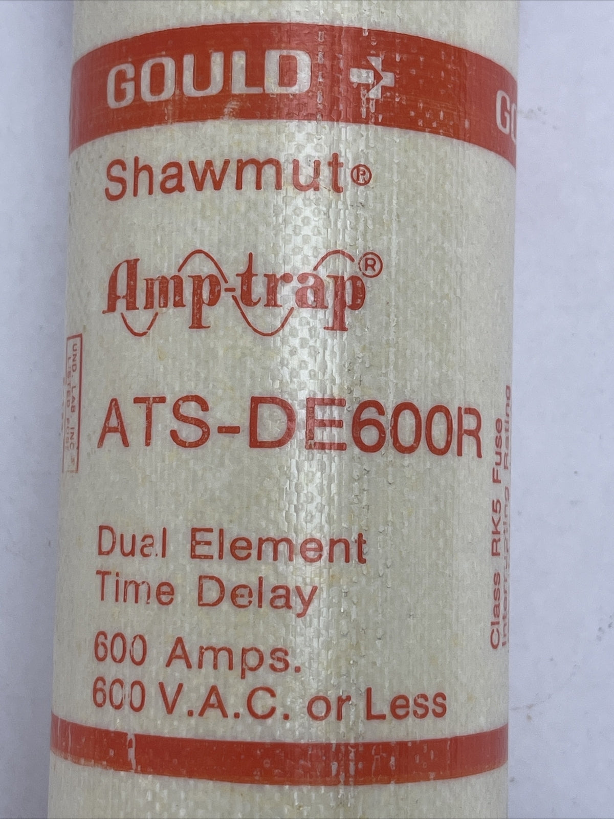 GOULD SHAWMUT ATS-DE600R AMP-TRAP DUAL ELEMENT TIME DELAY FUSE 600VAC 600AMP