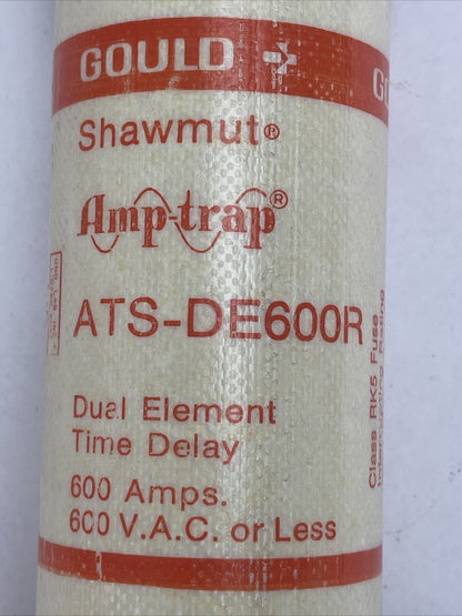 GOULD SHAWMUT ATS-DE600R AMP-TRAP DUAL ELEMENT TIME DELAY FUSE 600VAC 600AMP