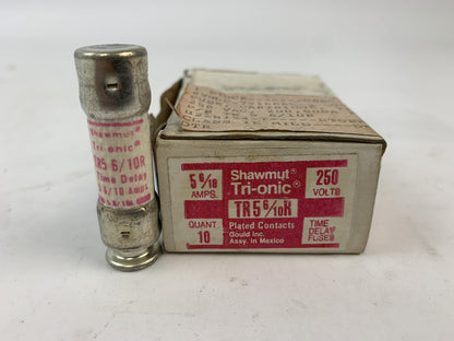 Gould Shawmut Tri-Onic TR5 6/10R 5 6/10A 250V Fuse "Lot of 10"