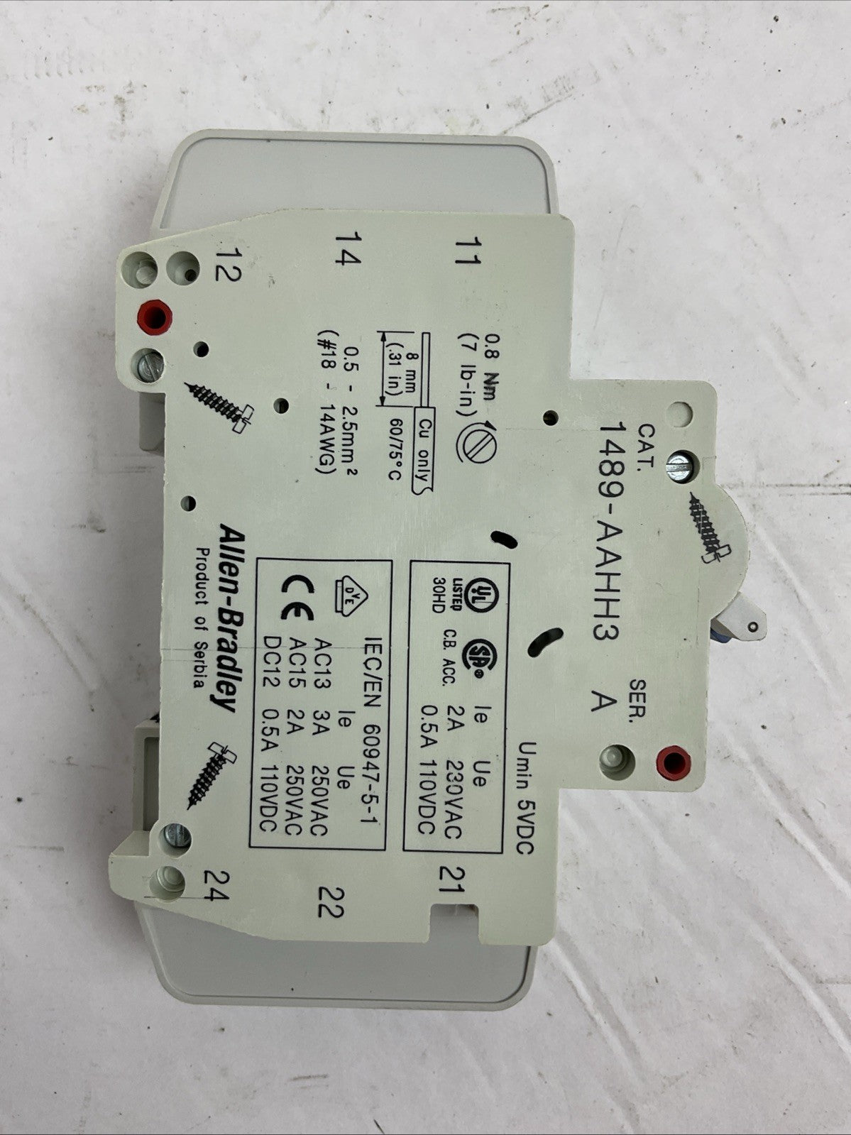 ALLEN BRADLEY 1489-A1D010 SER A 277VAC 48VDC 1A 1489-AAHH3 SER A (LOT OF 4)