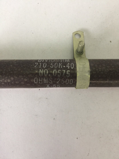 OHMITE 210-50K-40 RESISTOR NO. 0575 2500 OHMS 50 WATTS
