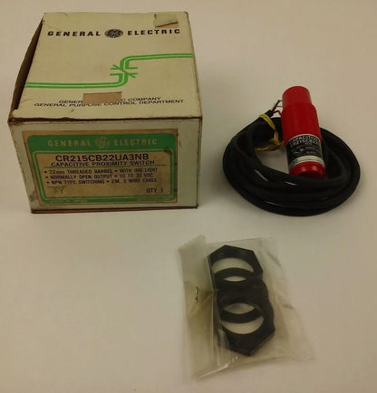 GENERAL ELECTRIC, CR215CB22UA3NB, CAPACITIVE PROXIMITY SWITCH, 2M, 3 WIRE, NEW