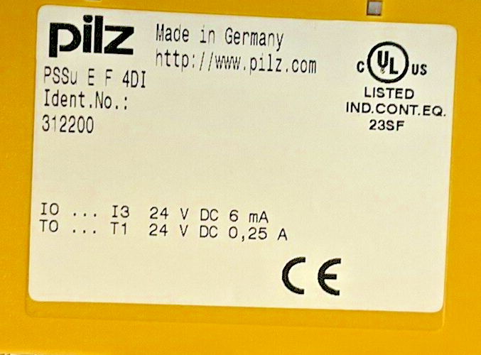 PILZ PSSU E F 4DI SAFTEY CONTROL INPUT MODULE