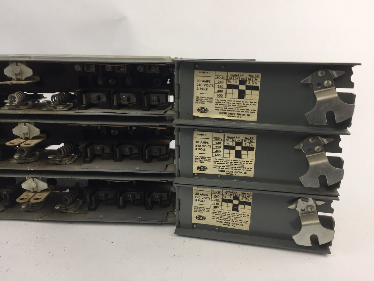 Federal Pacific QMQB-3332C Fusible Panelboard Switch 30 Amp 240VAC 3-POLE 3 HP