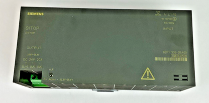 SIEMENS 6EP1 336-2BA00 POWER SUPPLY 120/230V 50/60HZ 20A 24VDC