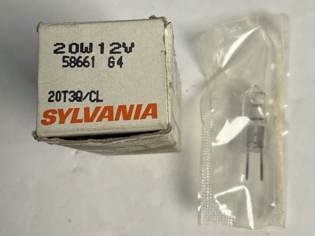 SYLVANIA 58661 BI-PIN MINI BULB 20W 12V 20T3Q/CL ****LOTOF4****
