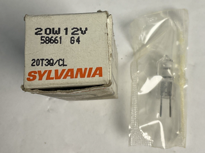 SYLVANIA 58661 BI-PIN MINI BULB 20W 12V 20T3Q/CL ****LOTOF4****