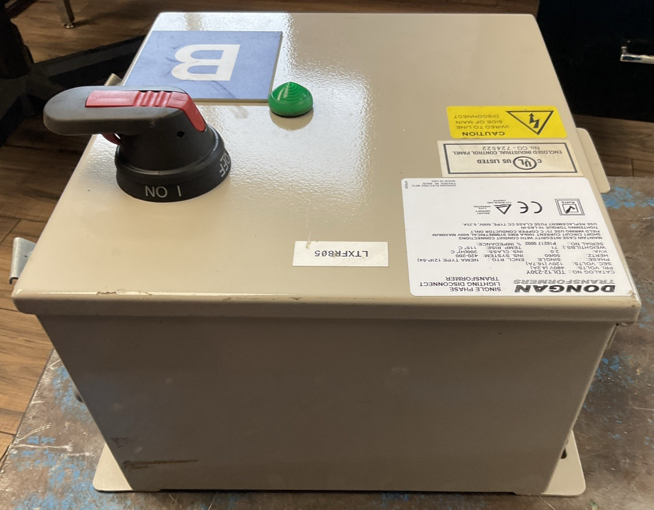 DONGAN TDL12-230Y SINGLE PHASE LIGHTING DISCONNECT TRANSFORMER 2KVA PRI 480V SEC