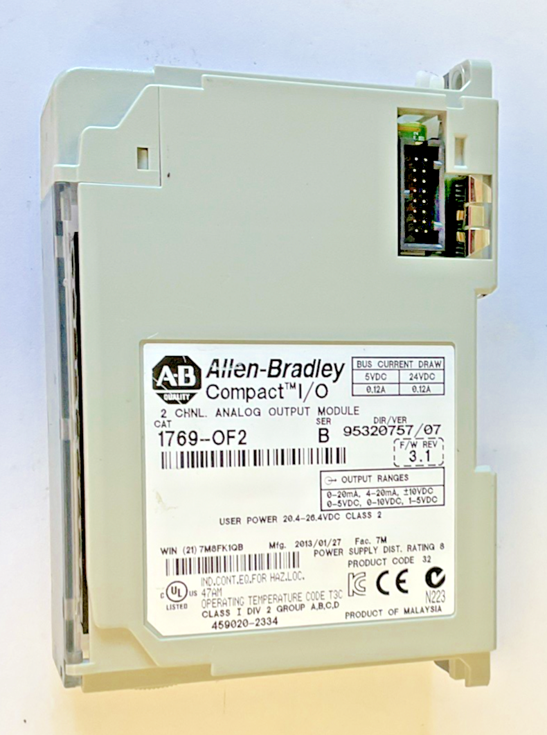 ALLEN BRADLEY 1769-OF2 OUTPUT MODULE SER.B F/W REV:3.1