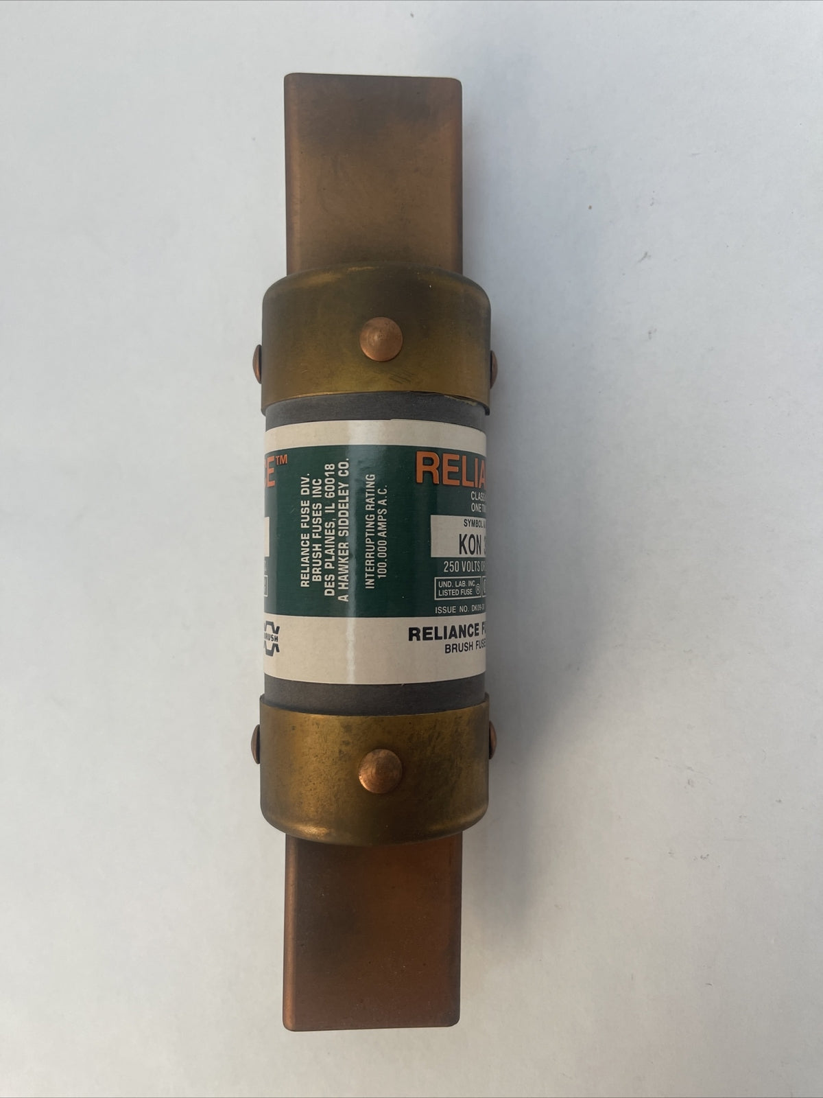 BRUSH RELIANCE KON300 ONE TIME CLASS RK5 FUSE 250VAC 300AMP