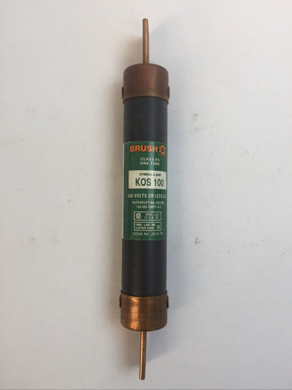 BRUSH KOS100 CLASS K5 ONE TIME FUSE 100AMP 600VAC