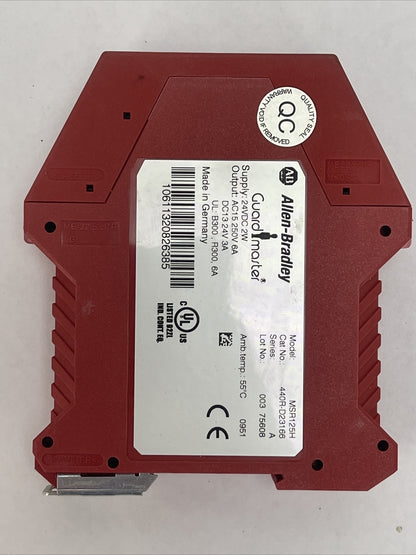 ALLEN BRADLEY 440R-D23166 MSR125H RELAY SUPPLY 24VDC OUTPUT AC15 250V 6A DC13