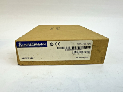HIRSCHMANN SPIDER 5TX RAIL SWITCH 943824-002 INDUSTRIAL ETHERNET 5-PORT 24VDC