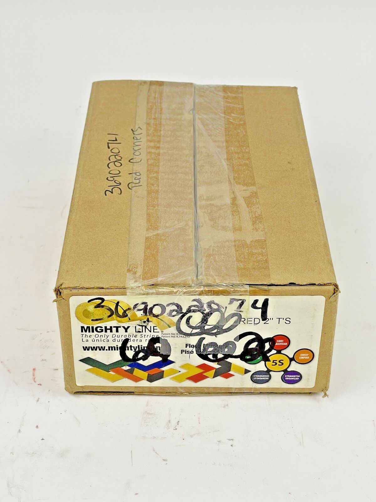 MIGHTY LINE TAPE - RED T - BOX of 60 T'S - INDUSTRIAL TAPE - 6"X6"X2"