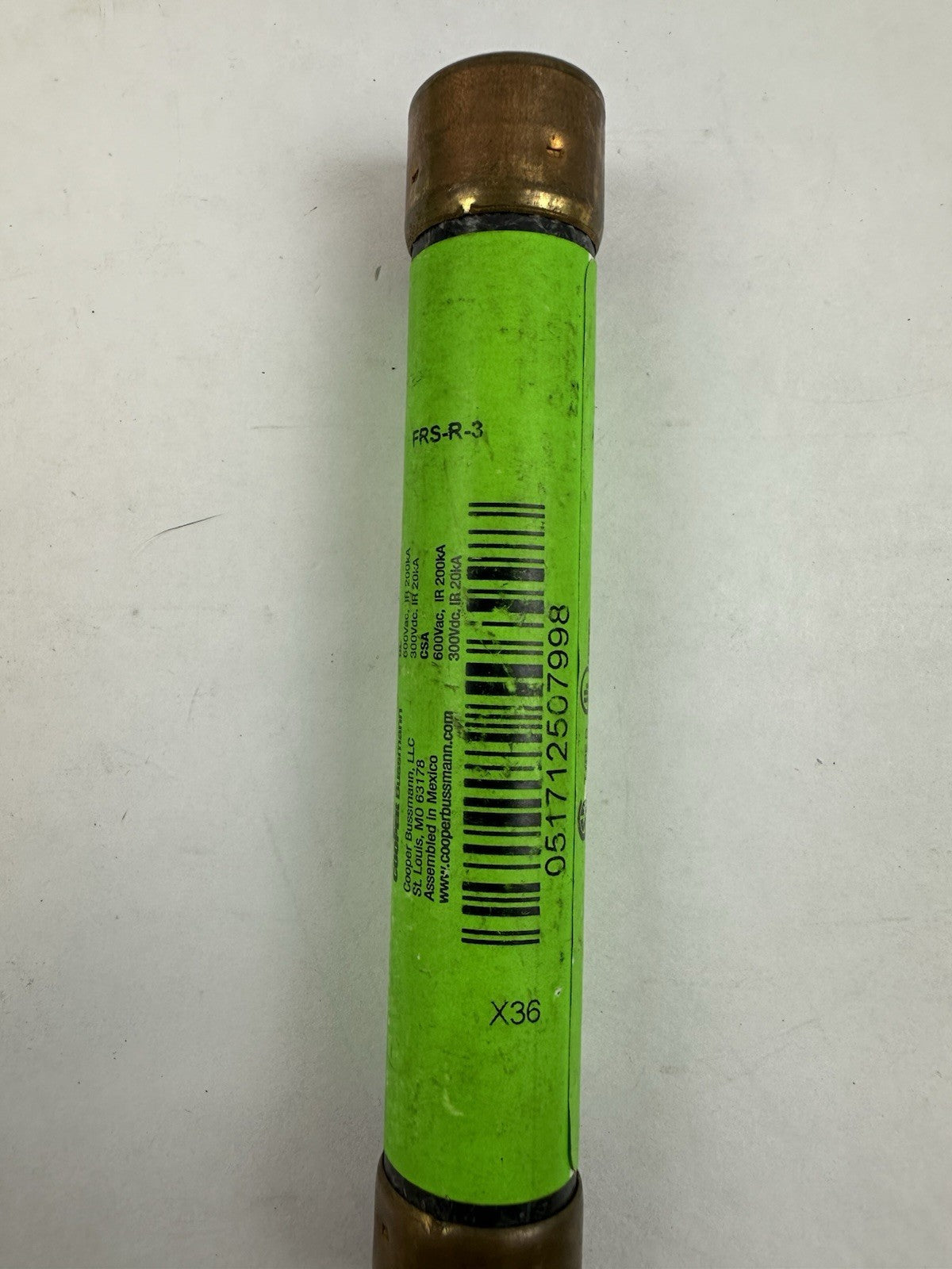 COOPER BUSSMANN FRS-R-3 3A FUSETRON TIME-DELAY CLASS RK5 600V FUSE LOT OF 4
