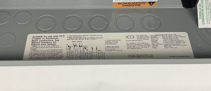 SQUARE D QO112L125G LOAD CENTER 125A SER. S01 120/240VAC