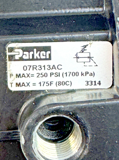 PARKER - 07R313AC - COMPRESSED AIR REGULATOR - 1/2″ NPT, 250 Max psi STANDARD