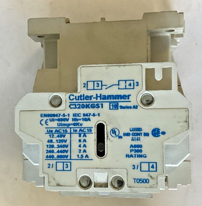 CUTLER HAMMER CE15DNS3AB CONTACTOR SIZE D 110/120V 50/60HZ 18AMP SER.B1