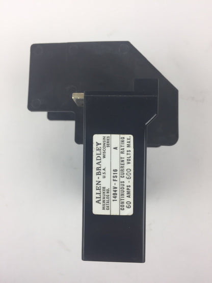 ALLEN BRADLEY 1494V-FS16 TRAILER FUSE BLOCK KIT 600V CLASS H J & K61-100A FUSE