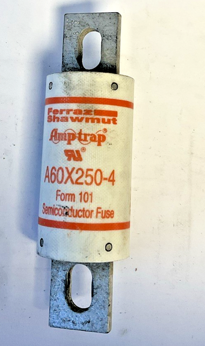 FERRAZ SHAWMUT A60X250-4 FUSE FORM101 250A 600VAC 200KA