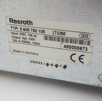 REXROTH 0 608 750 108 SERVO AMPLIFIER LTU350.