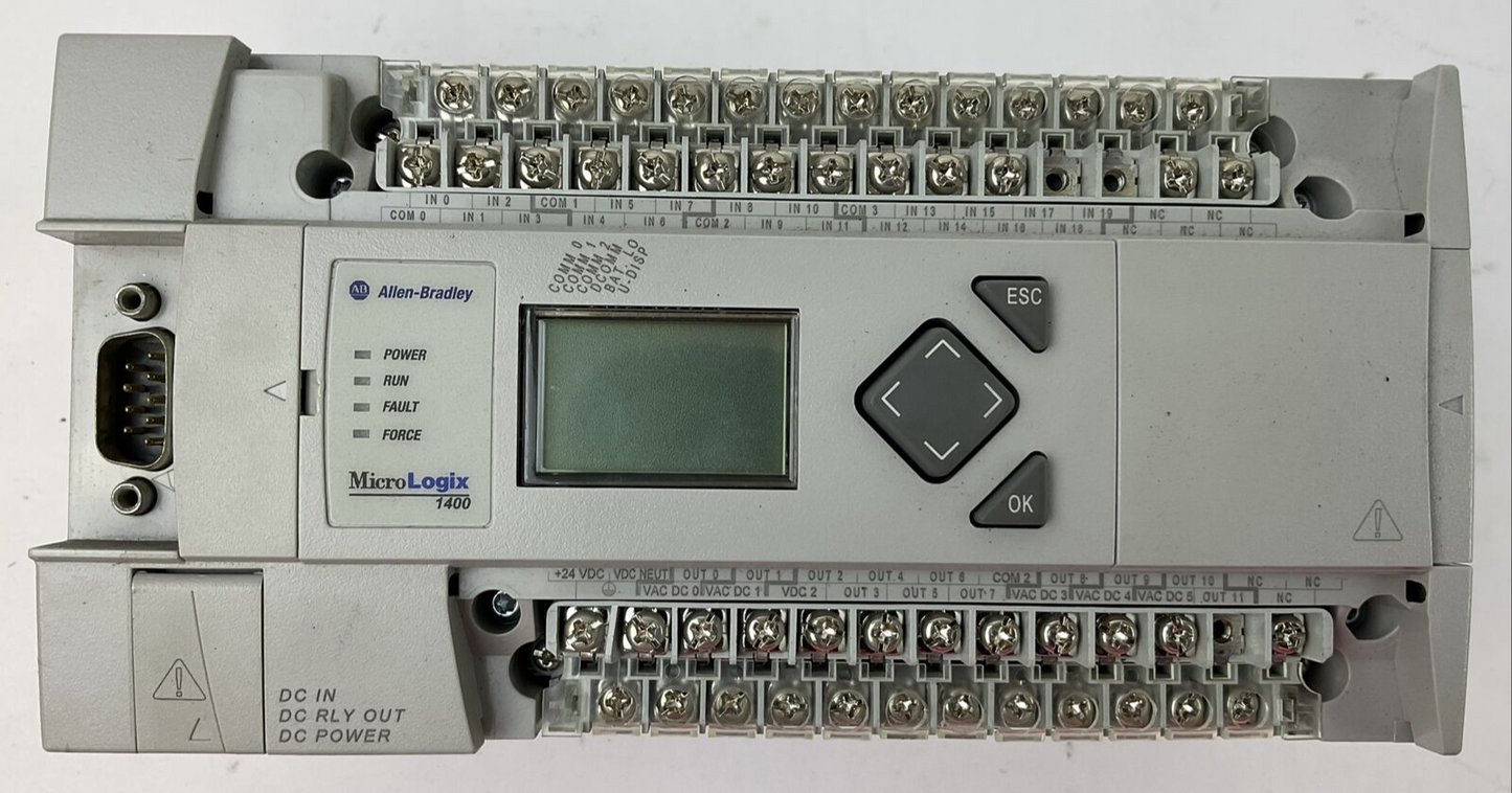 ALLEN BRADLEY 1766-L32BXB SER B FW 16 MICROLOGIX 1400 32 POINT CONTROLLER 24VDC