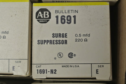 ALLEN-BRADLEY 1691-N2 CONTACT PROTECTOR / SURGE SUPPRESSOR / 0.5 mfd / 220 OHMS