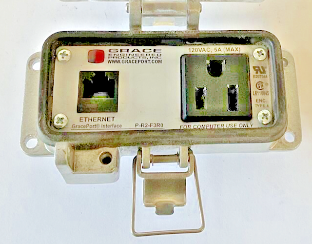 GRACE P-R2-F3R0 ETHERNET INTERFACE CONNECTOR PORT 120VAC 5A **NO COVER**