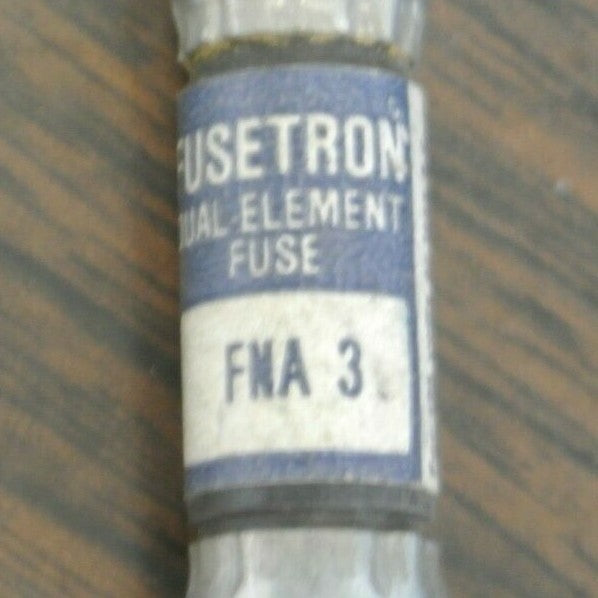 LOT of 5 / BUSS FNA-3 DUAL-ELEMENT FUSE / 3A / 125V FNA3