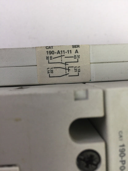 ALLEN BRADLEY MOTOR STARTER 190-P040 SER A 190-MN SER A 190-A40 SER B COIL 120V