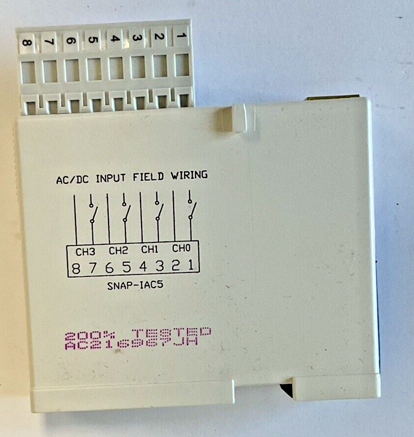 OPTO 22 SNAP I/O SNAP-IAC5 DIGITAL MODULE 90-140VAC 5VDC 4 CHANNEL