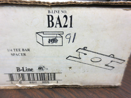COOPER B-LINE BA-21 T-BAR SPACER; 1/4 -INCH, STEEL - BOX of 90 - NEW