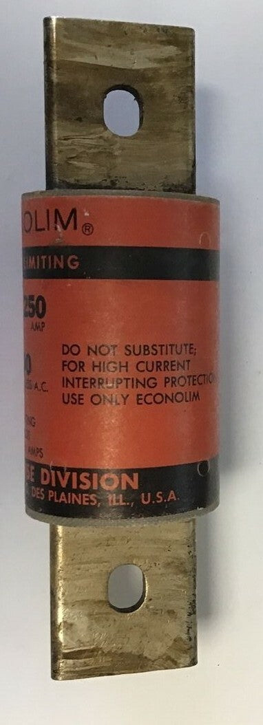 FEDERAL PACIFIC ECONOLIM JCL-250 FUSE 250A 600VAC