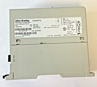ALLEN BRADLEY 1783-ETAP 3PORT ETHERNET/IP TAP FW:2.002 SER.A