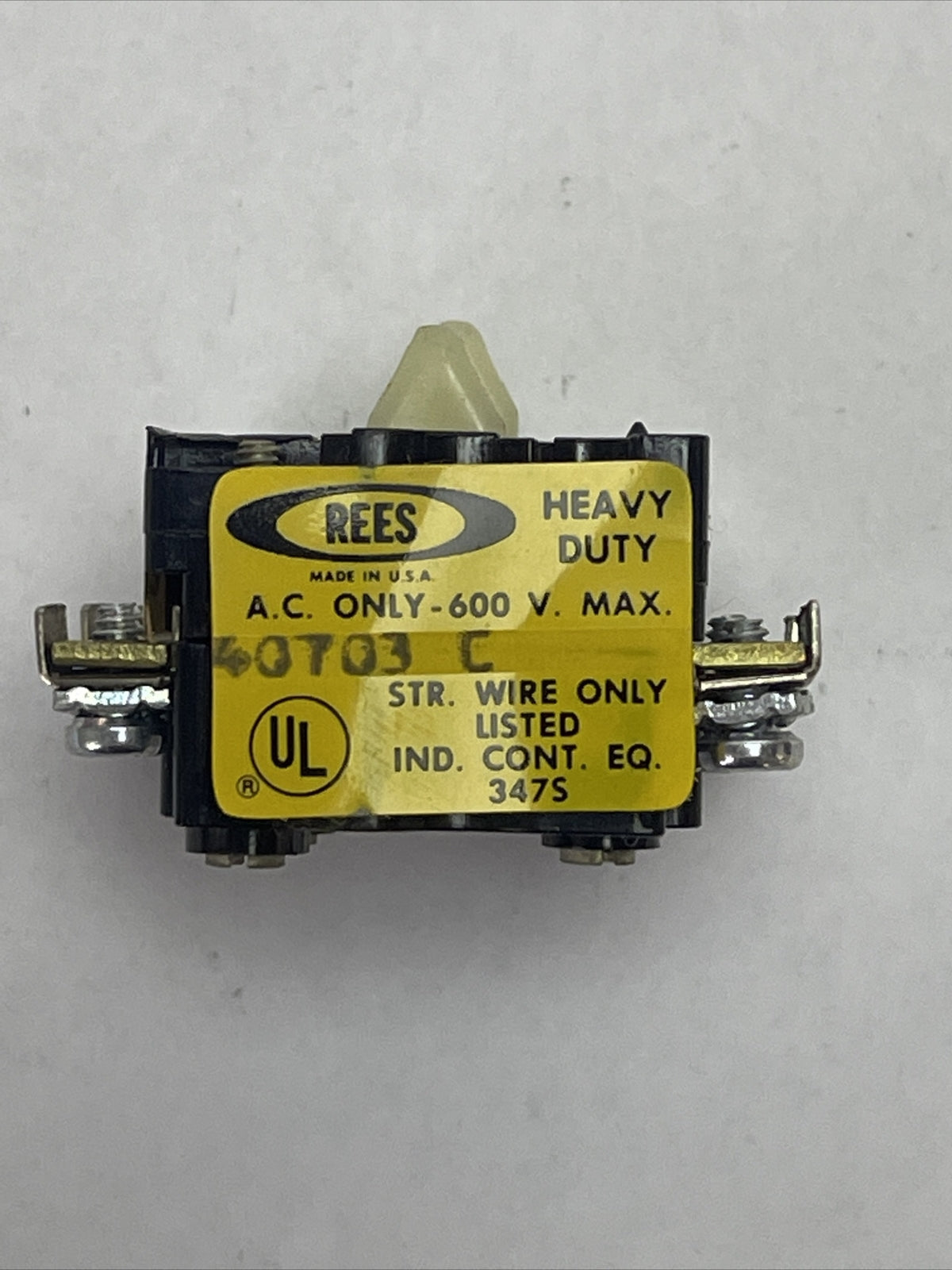 REES 40703C CONTACT BLOCK 600VAC 250VDC HEAVY DUTY (LOT OF 10) 40709-000