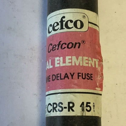 CEFCO CRS-R 15 DUAL ELEMENT TIME DELAY FUSE CLASS RK5 600VAC  ***LOTOF3***