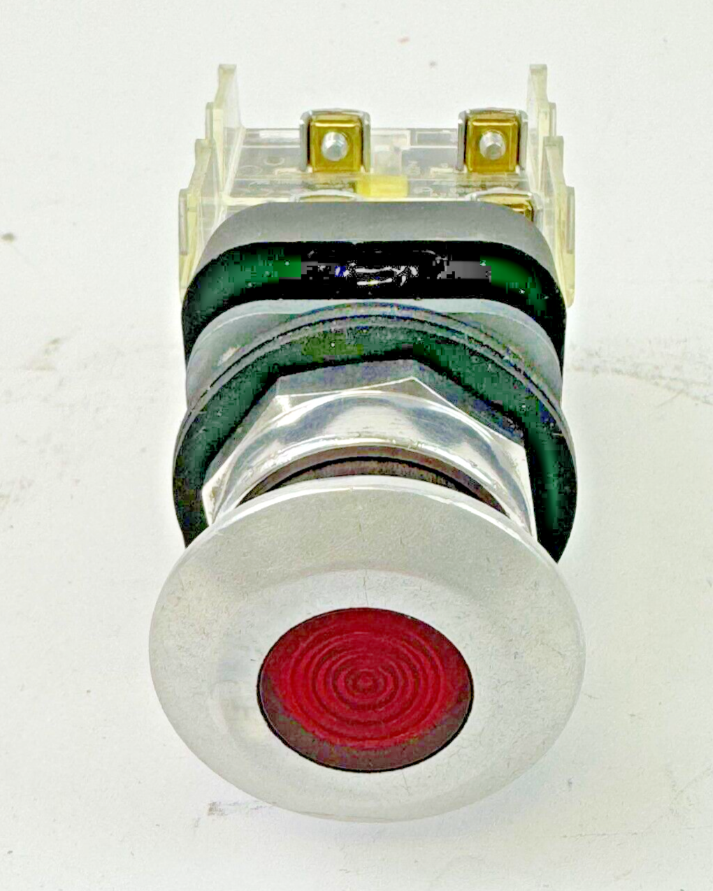 ALLEN-BRADLEY - 800T-FXTQH2RA5 SER. U - RED MUSHROOM PUSH/PULL BUTTON W/ BLOCK