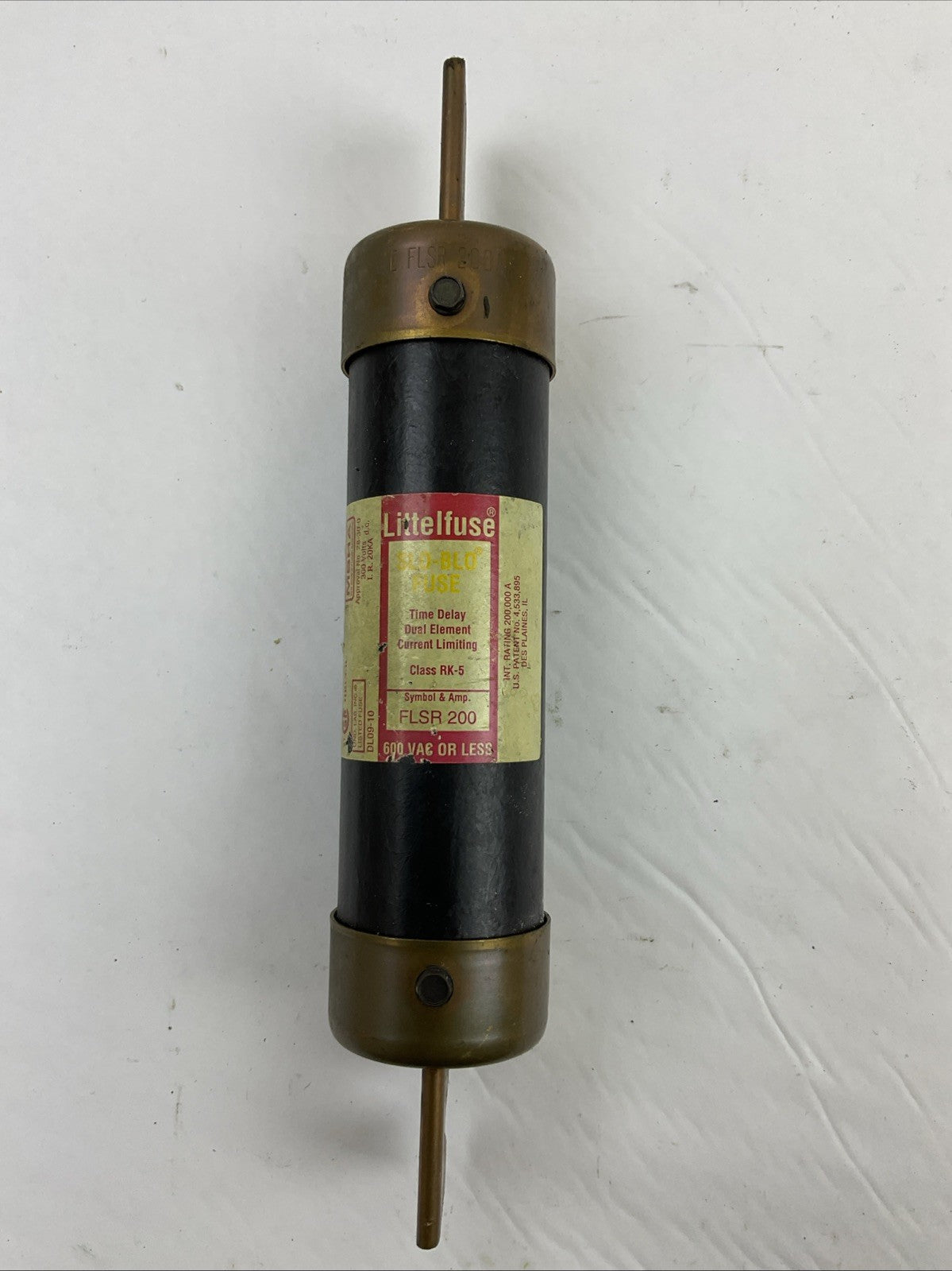 FLSR200 SLO-BLO TIME DELAY DUAL ELEMENT 600VAC 200A CLASS K5 FUSE (LOT OF 2)