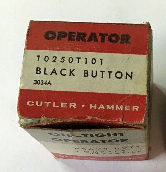 CUTLER HAMMER 10250T101 BLACK BUTTON ***LOTOF2***