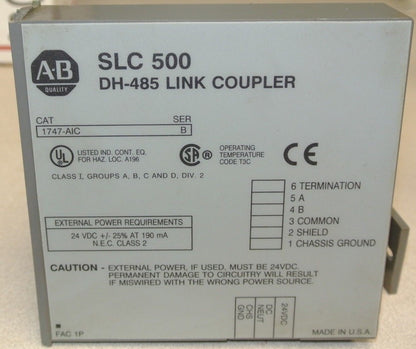 ALLEN-BRADLEY 1747-AIC / SLC500 / DH-485 LINK COUPLER - LOT of 2