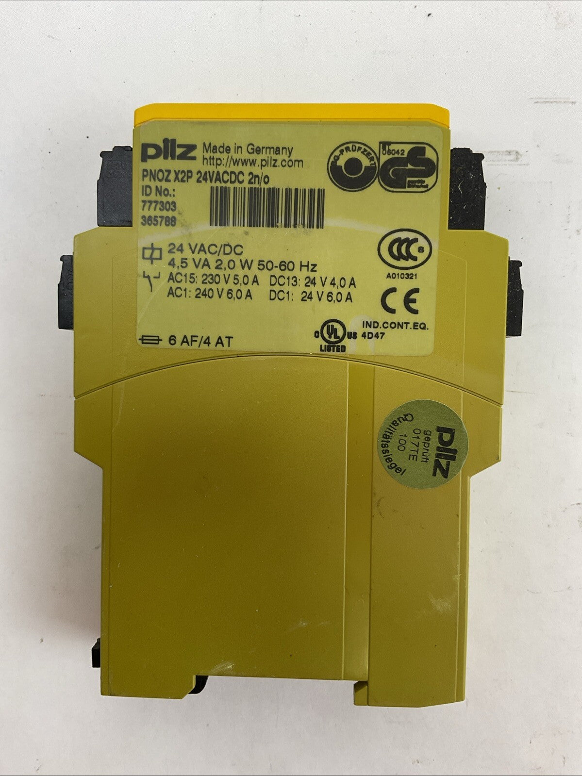 PILZ PNOZ X2P 24VACDC 2N/O SAFETY RELAY