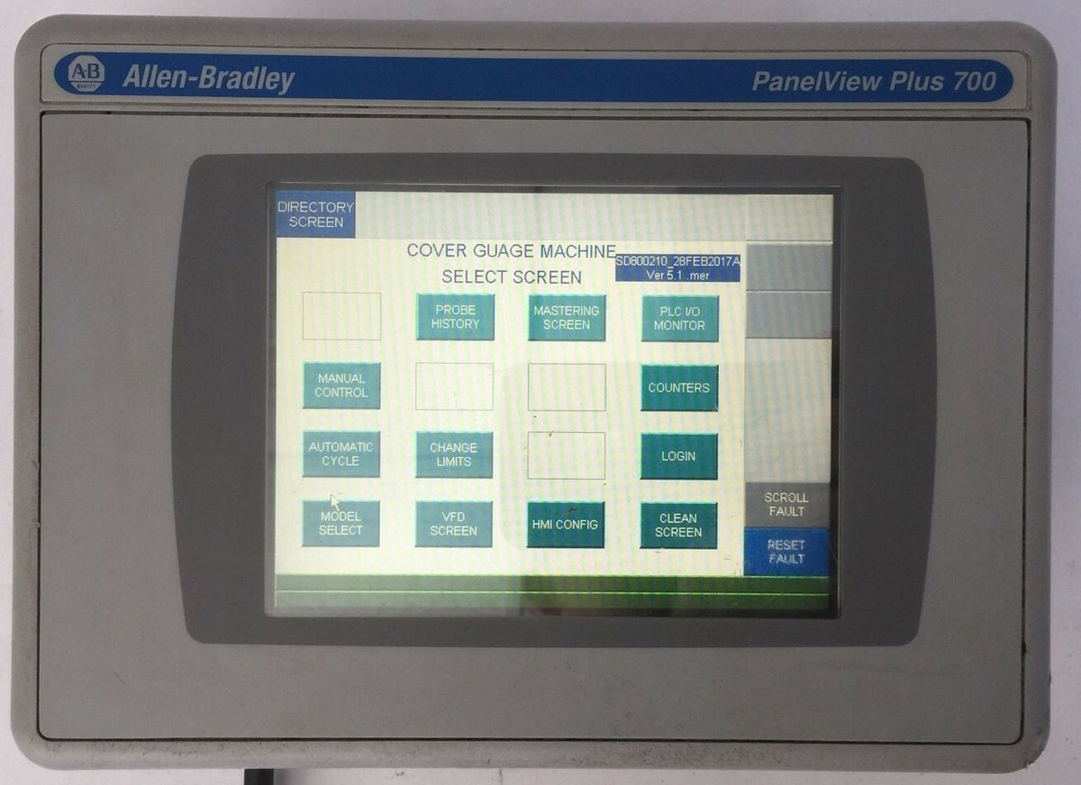 ALLEN BRADLEY 2711P-T7C4D1 SER A PANELVIEW PLUS 700 2711P-RP1 LOGIC MODULE SER G